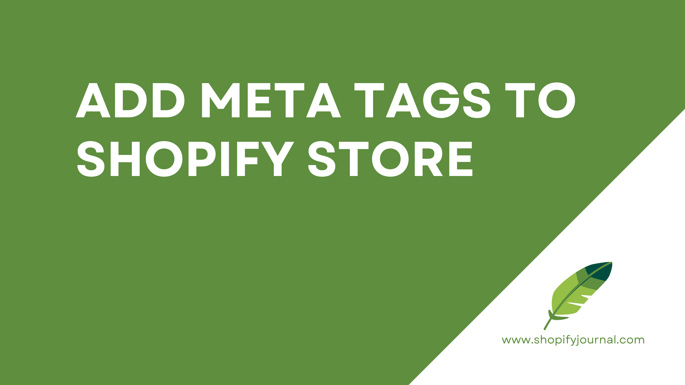 How to Add Meta Tags to Shopify Store